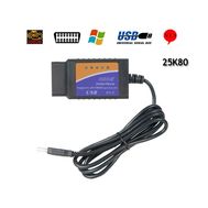 OBD II - USB автомобильный диагностический сканер ошибок ELM 327 1.5 25k80