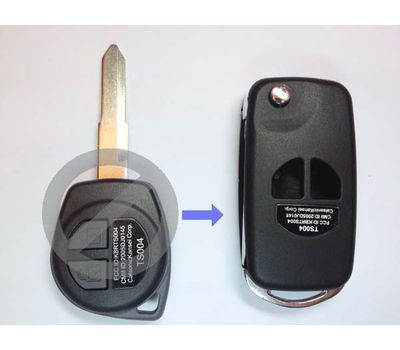 Корпус ключ Suzuki с выкидным жалом под 2 кнопки