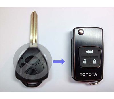 Корпус ключ Toyota 07 серия с выкидным жалом под 3 кнопки