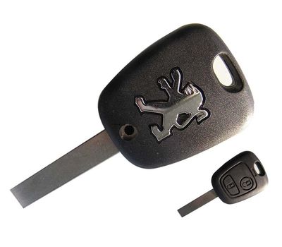 Ключ корпус Peugeot 206 307 с 2 кнопками и лезвием