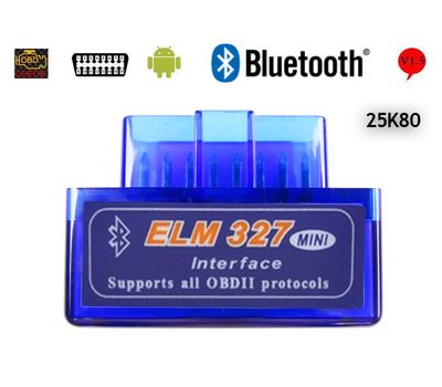 OBD II - BlueTooth автомобильный диагностический сканер ошибок ELM 327 25K80